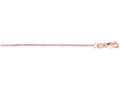 Finejewelers 14 Kt Rose Gold 14k 18 Inch 0.8mm Shiny Classic Box Chain With Lobster Clasp