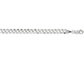 Finejewelers 14 Kt White Gold 18 Inch 4.7mm Bright Cut Comfort Curb Chain With Lobster Clasp
