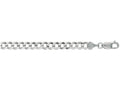 Finejewelers 14 Kt White Gold 20 Inch 5.7mm Bright Cut Comfort Curb Chain With Lobster Clasp