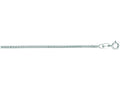 Finejewelers 14 Kt White Gold 18 Inch 1.0mm Foxtail Chain With Lobster Clasp