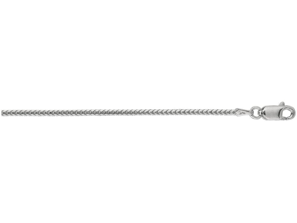 Finejewelers 14 Kt White Gold 18 Inch 1.8mm Bright Cut Franco Chain With Lobster Clasp