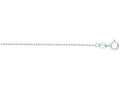 Finejewelers 14 Kt White Gold 18 Inch 1.3mm Bright Cut Faceted Cable Link Chain With Spring Ring Clasp