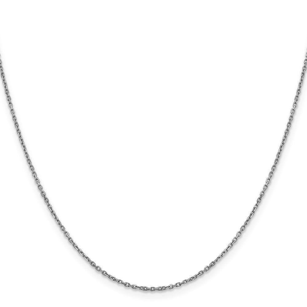 Finejewelers 14 Kt White Gold 18 Inch 1.25mm Shiny Round Round Cable Round Cable Chain With Lobster Clasp