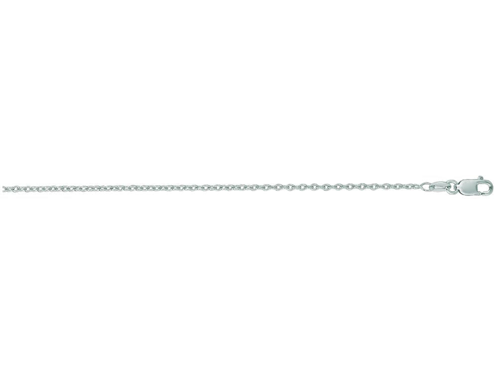 Finejewelers 14 Kt White Gold 17 Inch 1.5mm Round Cable Link Chain