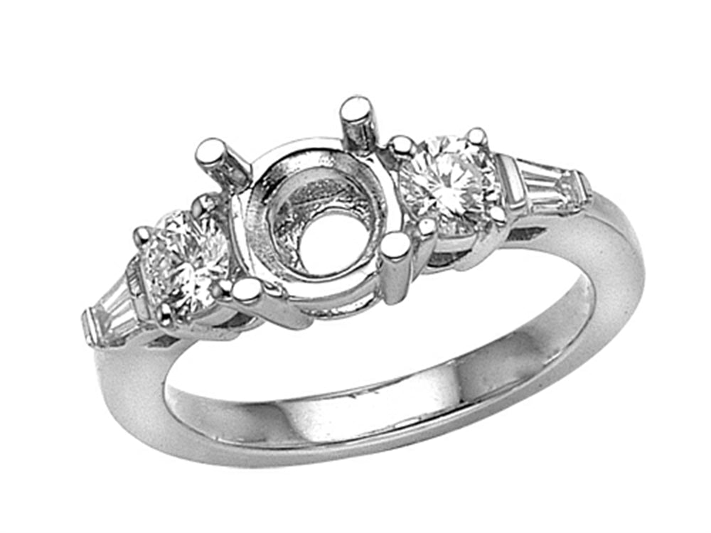 Finejewelers Round Diamonds Engagement Ring