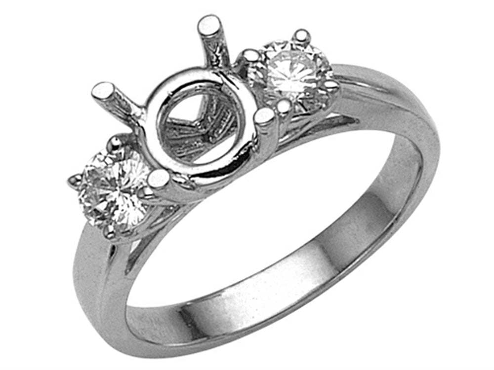 Finejewelers Round Diamonds Engagement Ring