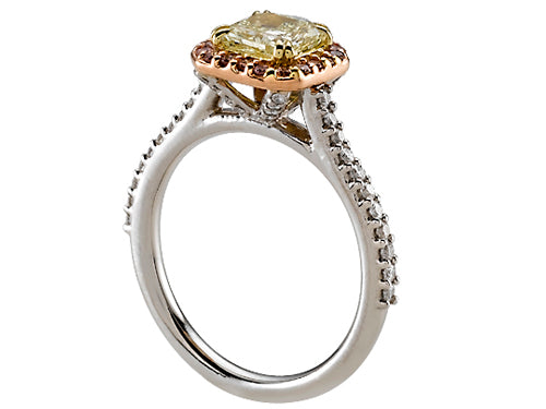 Finejewelers Natural Fancy Yellow Engagement Ring