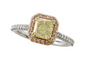 Finejewelers Natural Fancy Yellow Engagement Ring