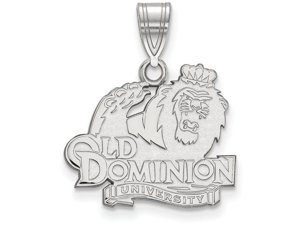 14k White Gold Logoart Old Dominion University Medium Pendant