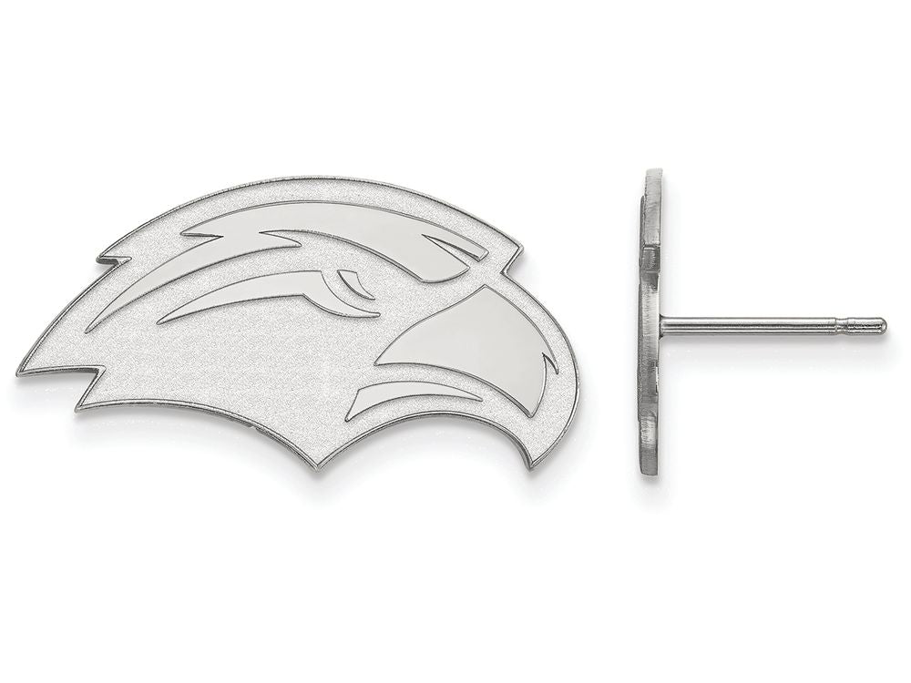 14k White Gold Logoart University Of Southern Miss Small Post Earrings