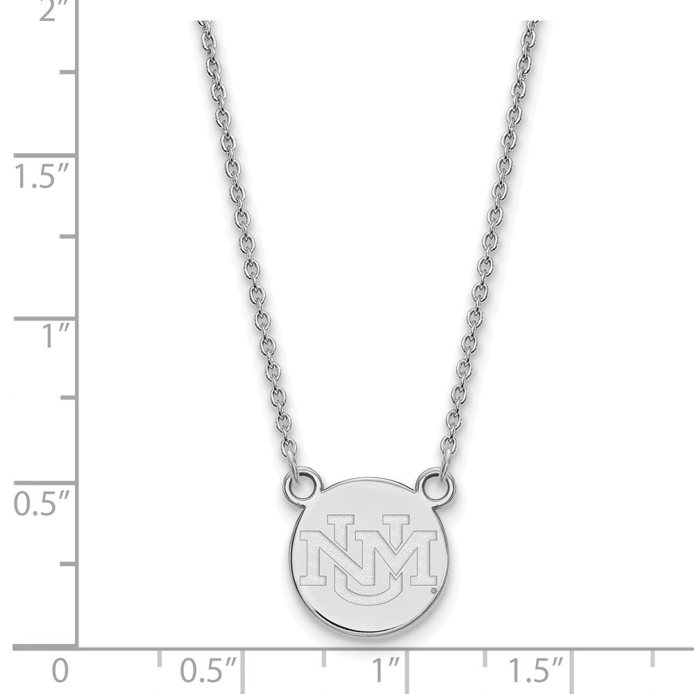14k White Gold Logoart University Of New Mexico Small Pendant Necklace