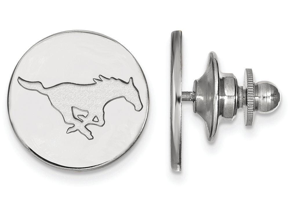 14k White Gold Logoart Southern Methodist University Tie Tac
