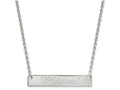 Logoart 14k White Gold Miami University Bar Necklace