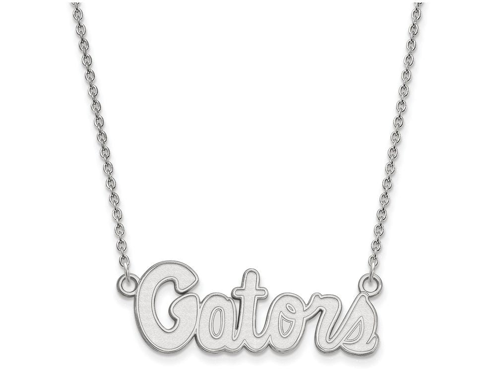 14k White Gold Logoart University Of Florida Small Pendant Necklace