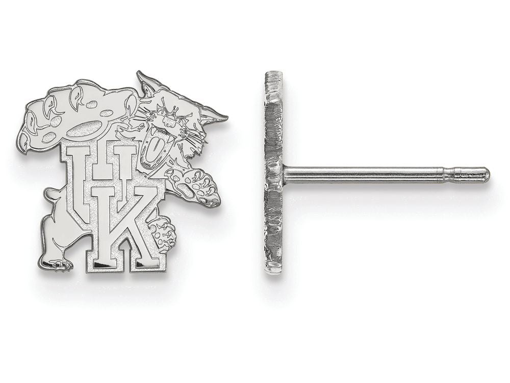 14k White Gold Logoart University Of Kentucky Extra Small Post Earrings