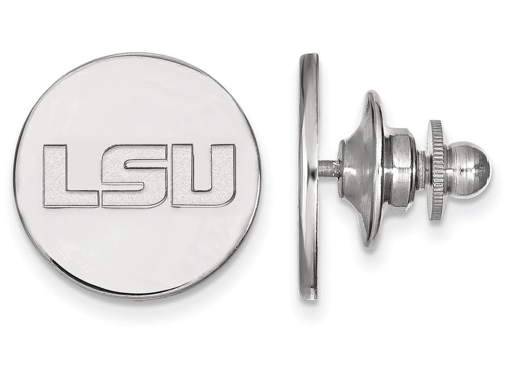 14k White Gold Logoart Louisiana State University Lapel Pin