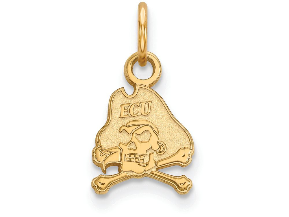 14k Yellow Gold Logoart East Carolina University Extra Small Pendant