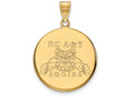 14k Yellow Gold Logoart North Carolina Aandt Large Disc Pendant