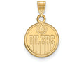 14k Yellow Gold Nhl Logoart Edmonton Oilers Small Pendant