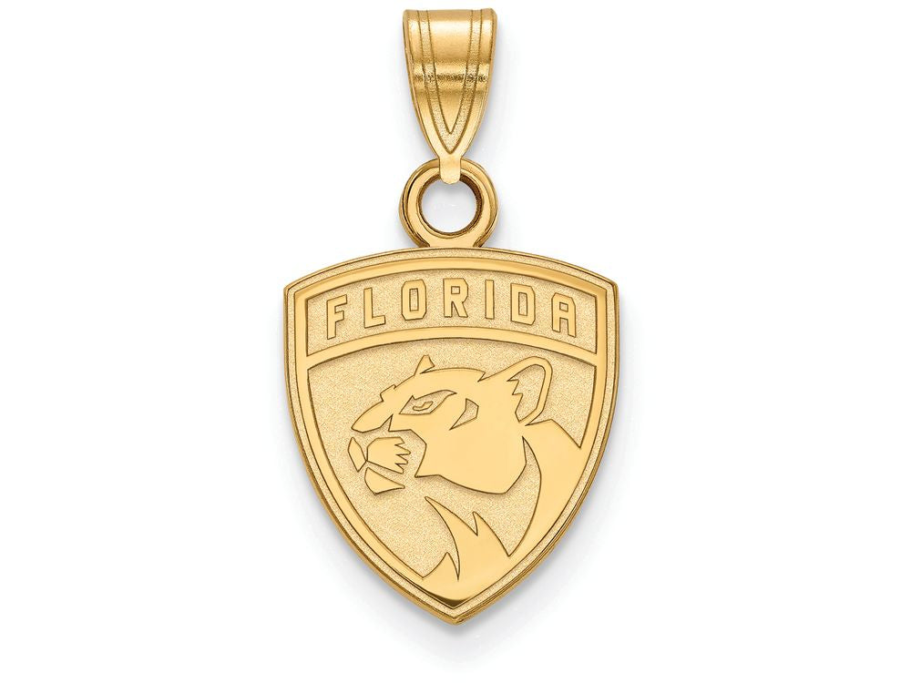 14k Yellow Gold Nhl Logoart Florida Panthers Small Pendant
