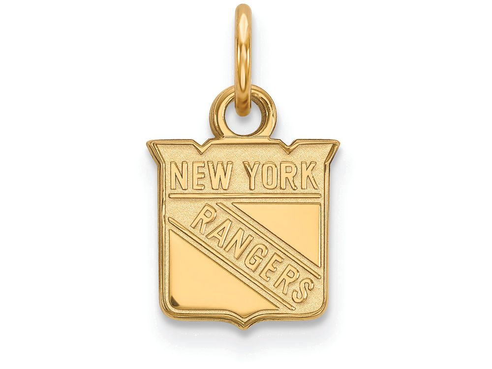 14k Yellow Gold Nhl Logoart New York Rangers Extra Small Pendant