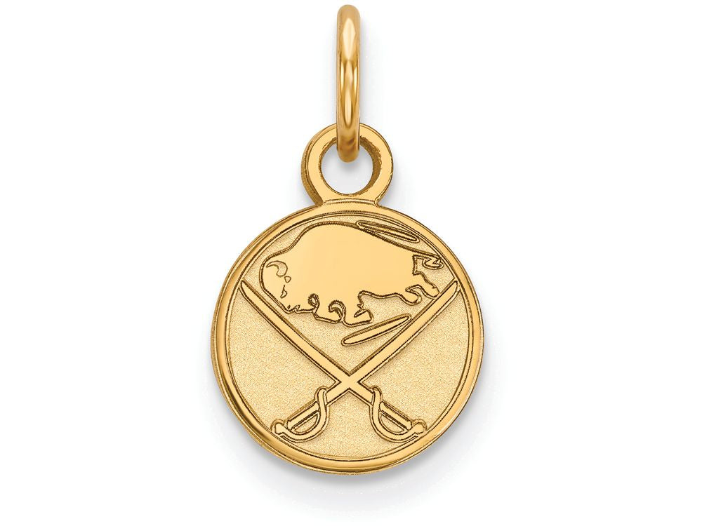 14k Yellow Gold Nhl Logoart Buffalo Sabres Extra Small Pendant