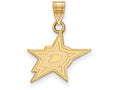 14k Yellow Gold Nhl Logoart Dallas Stars Small Pendant