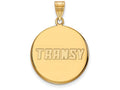 14k Yellow Gold Logoart Transylvania University Large Disc Pendant