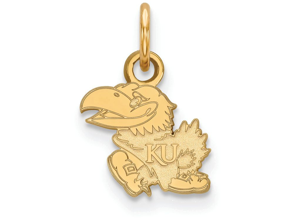 14k Yellow Gold Logoart University Of Kansas Extra Small Pendant
