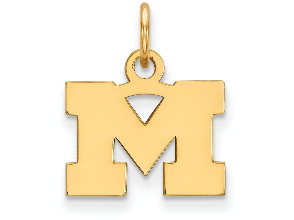 14k Yellow Gold Logoart Michigan (univ Of) Extra Small Pendant