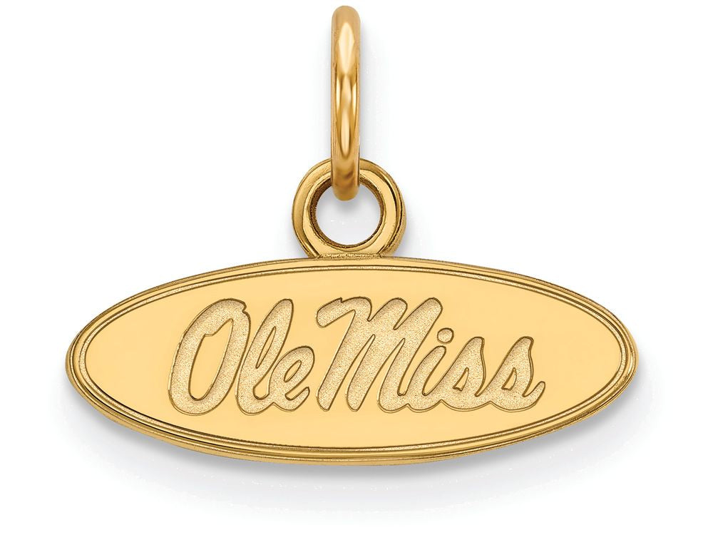 14k Yellow Gold Logoart University Of Mississippi Extra Small Pendant