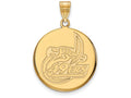14k Yellow Gold Logoart U Of North Carolina At Charlotte Large Disc Pendant