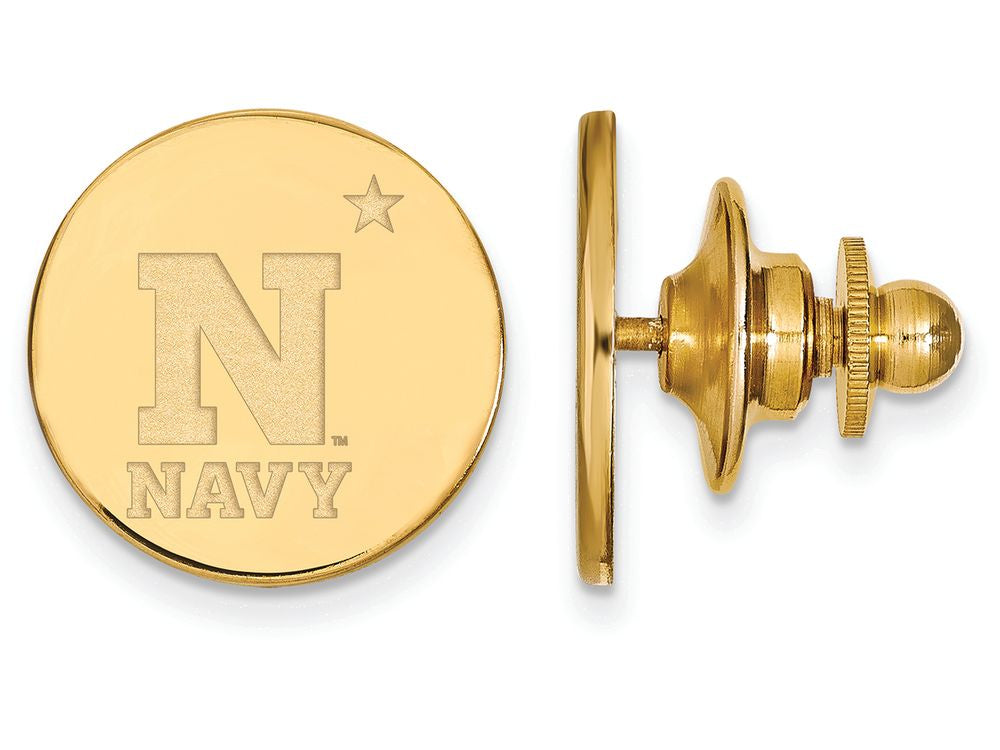 14k Yellow Gold Logoart Navy Lapel Pin