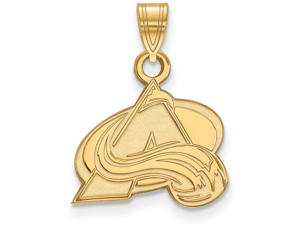 14k Yellow Gold Nhl Logoart Colorado Avalanche Small Pendant