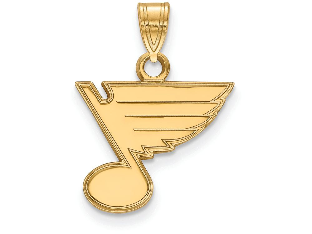 14k Yellow Gold Nhl Logoart St. Louis Blues Small Pendant