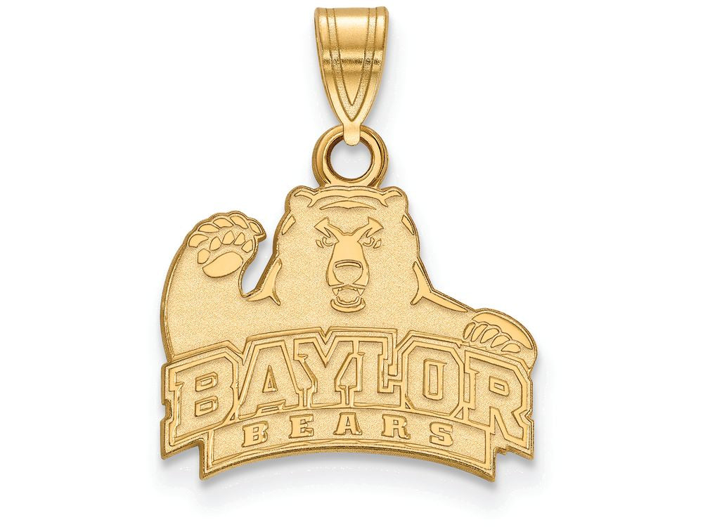 14k Yellow Gold Logoart Baylor University Small Pendant