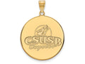 14k Yellow Gold Logoart California State University San Bernardino Extra Large  Pendant