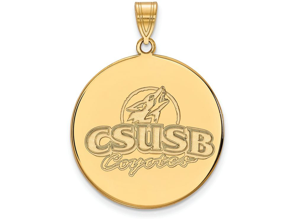 14k Yellow Gold Logoart California State University San Bernardino Extra Large  Pendant
