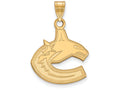 14k Yellow Gold Nhl Logoart Vancouver Canucks Large Pendant