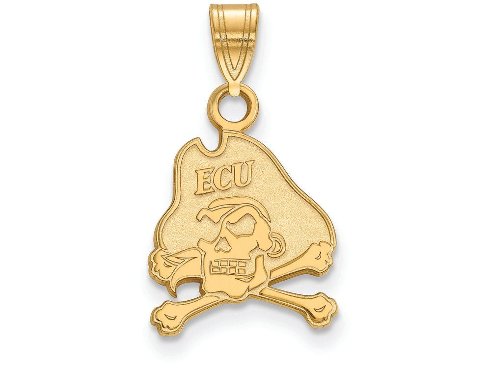 14k Yellow Gold Logoart East Carolina University Small Pendant