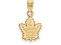 14k Yellow Gold Nhl Logoart Toronto Maple Leafs Small Pendant