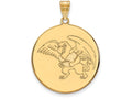 14k Yellow Gold Logoart Missouri Western State University Extra Large  Disc Pendant