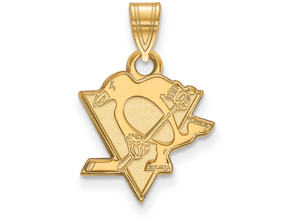 14k Yellow Gold Nhl Logoart Pittsburgh Penguins Small Pendant