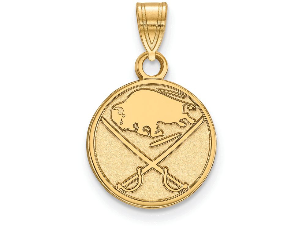 14k Yellow Gold Nhl Logoart Buffalo Sabres Small Pendant