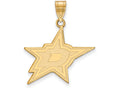 14k Yellow Gold Nhl Logoart Dallas Stars Large Pendant