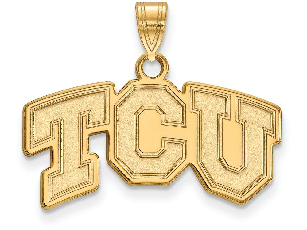 14k Yellow Gold Logoart Texas Christian University Small Pendant