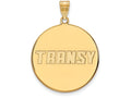 14k Yellow Gold Logoart Transylvania University Extra Large  Disc Pendant
