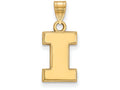 14k Yellow Gold Logoart University Of Illinois Small Pendant