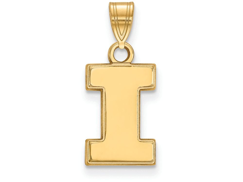 14k Yellow Gold Logoart University Of Illinois Small Pendant