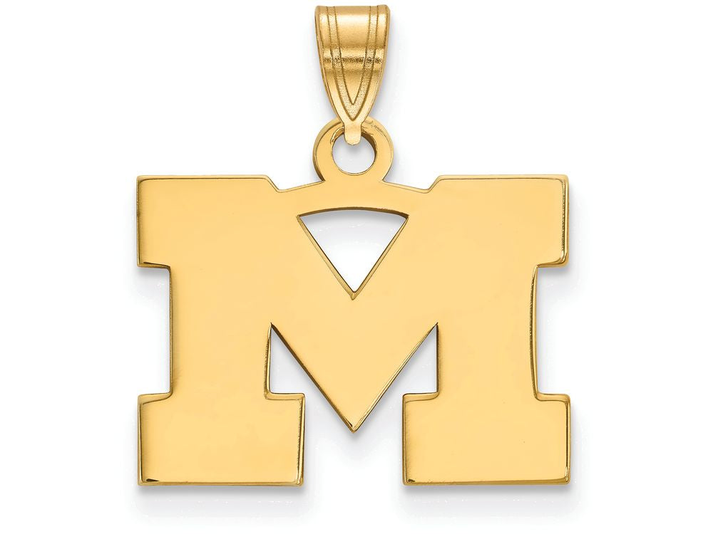 14k Yellow Gold Logoart Michigan (univ Of) Small Pendant